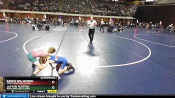 63 lbs Quarterfinal - Kaden Williamson, Sebolt Wrestling Academy vs Loftan Alfstad, Moen Wrestling Academy