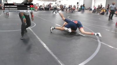 120 lbs Quarterfinal - Blake Condino, Tallwood Wrestling Club vs Jekai Sedgwick, Forge