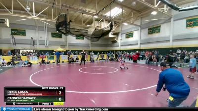 75 lbs 1st Place Match - Cannon Dargatz, Sturgis Youth Wrestling vs Ryker Laska, DAKOTA RATTLERS WRESTLING CLUB