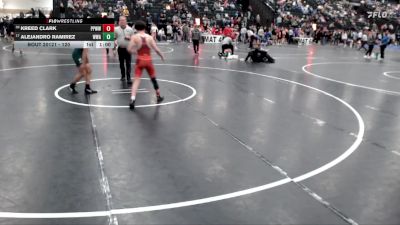 120 lbs Cons. Round 1 - Kreed Clark, Pikes Peak Warriors Wrestling vs Alejandro Ramirez, Warrior Wrestling Academy