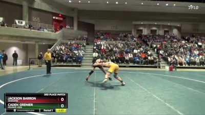 172 Championship Bracket 3rd Place Match - Jackson Barron, Shakopee vs Caden Grenier, Mounds View