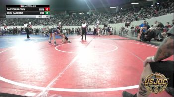 100 lbs Round Of 16 - Easton Brown, Ponca City Wildcat Wrestling vs Joel Ramirez, Hennessey Takedown Club