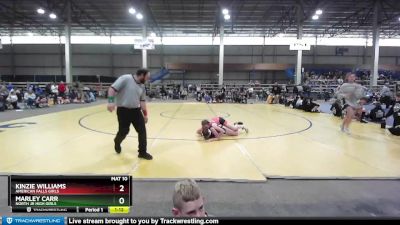 112 lbs Quarterfinal - Kinzie Williams, American Falls Girls vs Marley Carr, North Jr High Girls