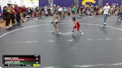47 lbs Quarterfinal - Brody Purvis, White Knoll Youth Wrestling vs Jameson Short, Summerville Takedown Club