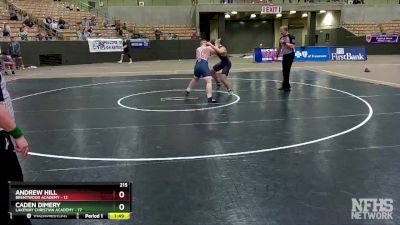 215 lbs Semis (4 Team) - Andrew Hill, Brentwood Academy vs Caden Dimery, Lakeway Christian Academy