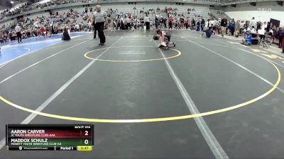 50 lbs Cons. Semi - Aaron Carver, JC Youth Wrestling Club-AAA  vs Maddox Schulz, Monett Youth Wrestling Club-AA