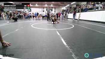 55 lbs Consolation - Archer Collett, Eufaula Ironheads Wrestling Club vs Declan Delalla, Muskogee Rougher Youth Wrestling
