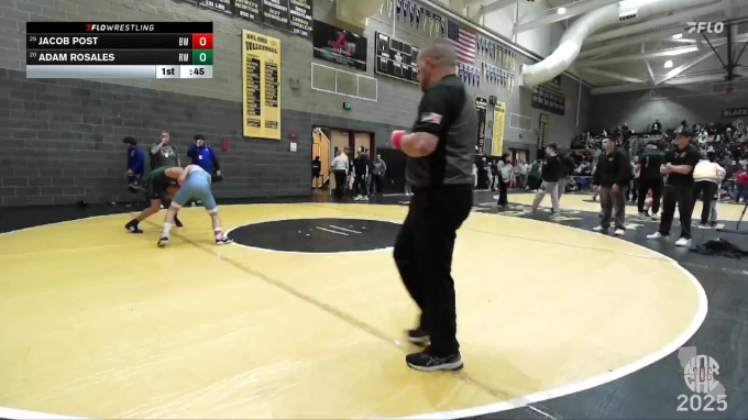 135 lbs Cons. Round 1 - Adam Rosales, Reedley Wrestling vs Jacob Post ...