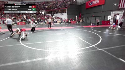 91 lbs Champ. Round 1 - Augie Schliepp, Marathon vs Tyler Ervin, Waterford Youth Wrestling Club