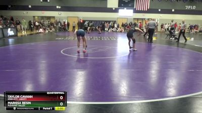 100 lbs Quarterfinal - Taylor Cavanh, Iowa City, Liberty vs Marissa Besin, Pleasant Valley