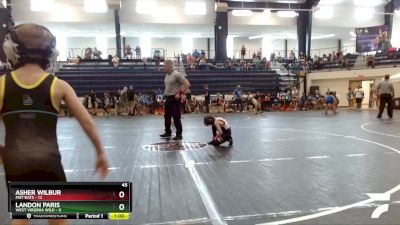 45 lbs Round 2 (8 Team) - Asher Wilbur, Mat Rats vs Landon Paris, West Virginia Wild