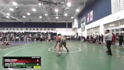 285 lbs Cons. Round 4 - Adolfo Valenzuela, Coachella Valley vs Aiden Wong, Fountain Valley