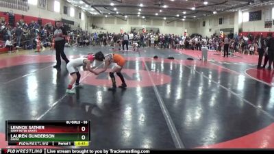 55 lbs Round 3 - Lauren Gunderson, Osseo vs Lennox Sather, Saint Peter Saints