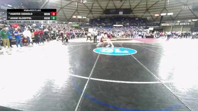 Boys 3A 165 lbs Quarterfinal - Hunter Oswold, White River vs Adam Kloeppel, O`Dea