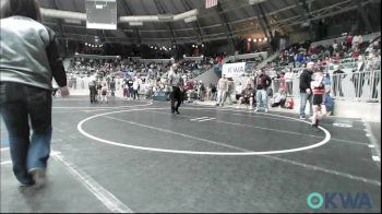 52 lbs Round Of 16 - Ryker Garrett, Duncan Demon Wrestling vs Renezmae Merrell, Mannford Pirate Youth Wrestling