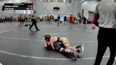 126 lbs Round 3 (4 Team) - Cam Olson, TDWC Maniacs vs Michael Worsen, Freakztyle Wrestling