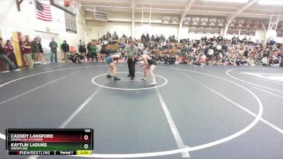 138 lbs Quarterfinal - Cassidy Langford, Sandra Day O`Conner vs Kaytlin LaDuke, Snowflake