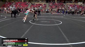 105 lbs Round 2 (6 Team) - Cambree Obermeyer, The Untouchables vs Lahna Passmore, Midwest Misfitz Black