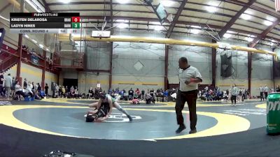115 lbs Cons. Round 4 - Kristen DeLaRosa, Broken Arrow vs Ladyn Hines, Barnesville HS