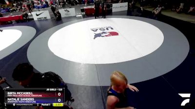 125 lbs Quarterfinal - Birta McCaskill, Mira Mesa High School Wrestling vs Natalie Sanders, Anderson Youth Wrestling