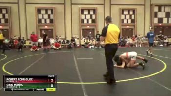 108 lbs Quarterfinals (8 Team) - Gino Manta, BlueWave E vs Robert Rodriguez, Rednose