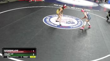 124 lbs Quarterfinal - Katherine Love, College Prep Wrestling Academy vs Hailey Liu, California