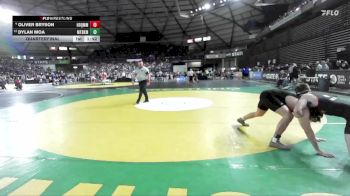 Boys 1A 190 lbs Quarterfinal - Dylan Moa, Mount Baker vs Oliver Bryson, Hoquiam