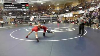 165 lbs 5th Place Match - Beau Porter, Leoti-Wichita County Hs vs Austin Freisberg, Caney Valley Hs