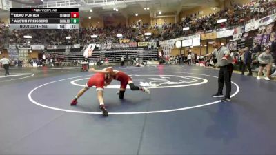 165 lbs 5th Place Match - Beau Porter, Leoti-Wichita County Hs vs Austin Freisberg, Caney Valley Hs