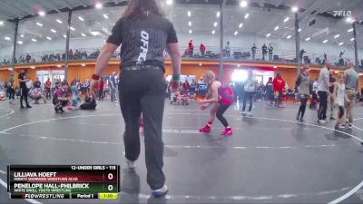 115 lbs Round 1 - Lilliava Hoeft, Mighty Warriors Wrestling Acad vs Penelope Hall-Philbrick, White Knoll Youth Wrestling