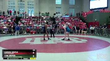 285 lbs Quarterfinal - Tyre Brown, Chattanooga Christian School vs Carson Gentle, McCallie School