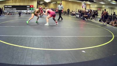 130 lbs Semifinal - Kai Pare, Coast Wr Ac vs Izabella Luna, Fourth Chamber WC