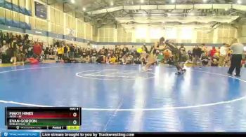 160 lbs Round 2 (4 Team) - Evan Gordon, Noblesville vs Makyi Hines, Avon