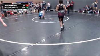 94 lbs 1st Place Match - Zariya Martinez, Idaho Gold Wrestling Club vs Blayklee Pincock, Thunder Ridge Outlaws Wrestling Club