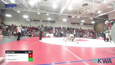 64x lbs Semifinal - Oakes Benton, Honey Badgers Wrestling Club vs Cam Camarillo, Standfast