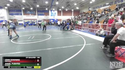 285 lbs Semifinal - Angel Fuentes, Ramona vs John Downing, Adelanto