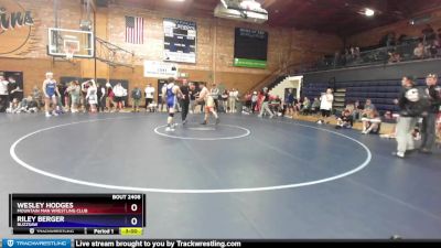 190 lbs Quarterfinal - Wesley Hodges, Mountain Man Wrestling Club vs Riley Berger, Buzzsaw
