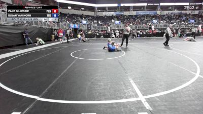 115 lbs Round Of 16 - Zane Gillespie, Premier Wrestling Center vs Elijah Van Horn, Mile High Wrestling Club