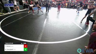 55 lbs Consi Of 8 #2 - Tracen Goins, Pocola Youth Wrestling vs Ryker Campbell, Tiger Trained Wrestling