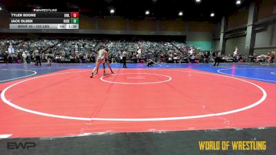 120 lbs Round Of 16 - Tyler Boone, Driller Wrestling Club vs Jack Olsen, Roseburg