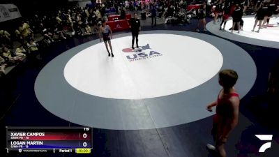 119 lbs Round 5 (10 Team) - Matthew Powers, SAWA-FR vs Jakob Castillo, SJWA-FR