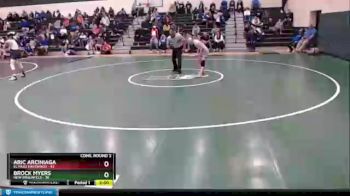 113 lbs 2nd Wrestleback (16 Team) - Brock Myers, New Braunfels vs Aric Arciniaga, El Paso Eastwood