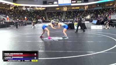 138 lbs Cons. Semi - Carina Giangeruso, Presbyterian vs Paige Wehrmeister, Presbyterian