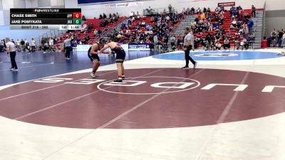285 lbs Quarterfinal - Chase Smith, Apprentice School vs Jake Pomykata, Johns Hopkins