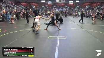 95 lbs Quarterfinal - Kolton Bowers, Central Region Affiliated vs Logan Rhodes, Yale Jr Bulldogs