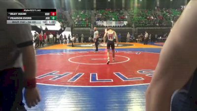 7A 132 lbs Cons. Round 2 - Pearson Evers, James Clemens HS vs Riley Hulwi, Hewitt-Trussville