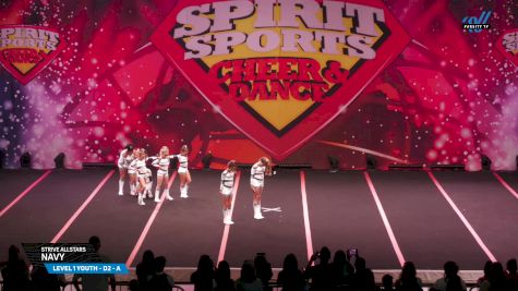 Strive Allstars - Navy [2025 L1 Youth - D2 - A Day 1] 2025 Spirit Sports Myrtle Beach Nationals