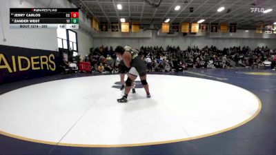 285 lbs Cons. Round 2 - Jerry Carlos, Eisenhower vs Zander West, Victor Valley