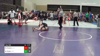 85 lbs Prelims - William Evans, Wisconsin Red MS vs Walsh Ryan, Triumph Maize MS