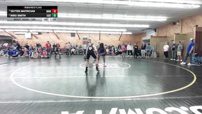 150 lbs Quarterfinal - Tayten Matrician, Barnesville vs Niru Smith, East Stroudsburg
